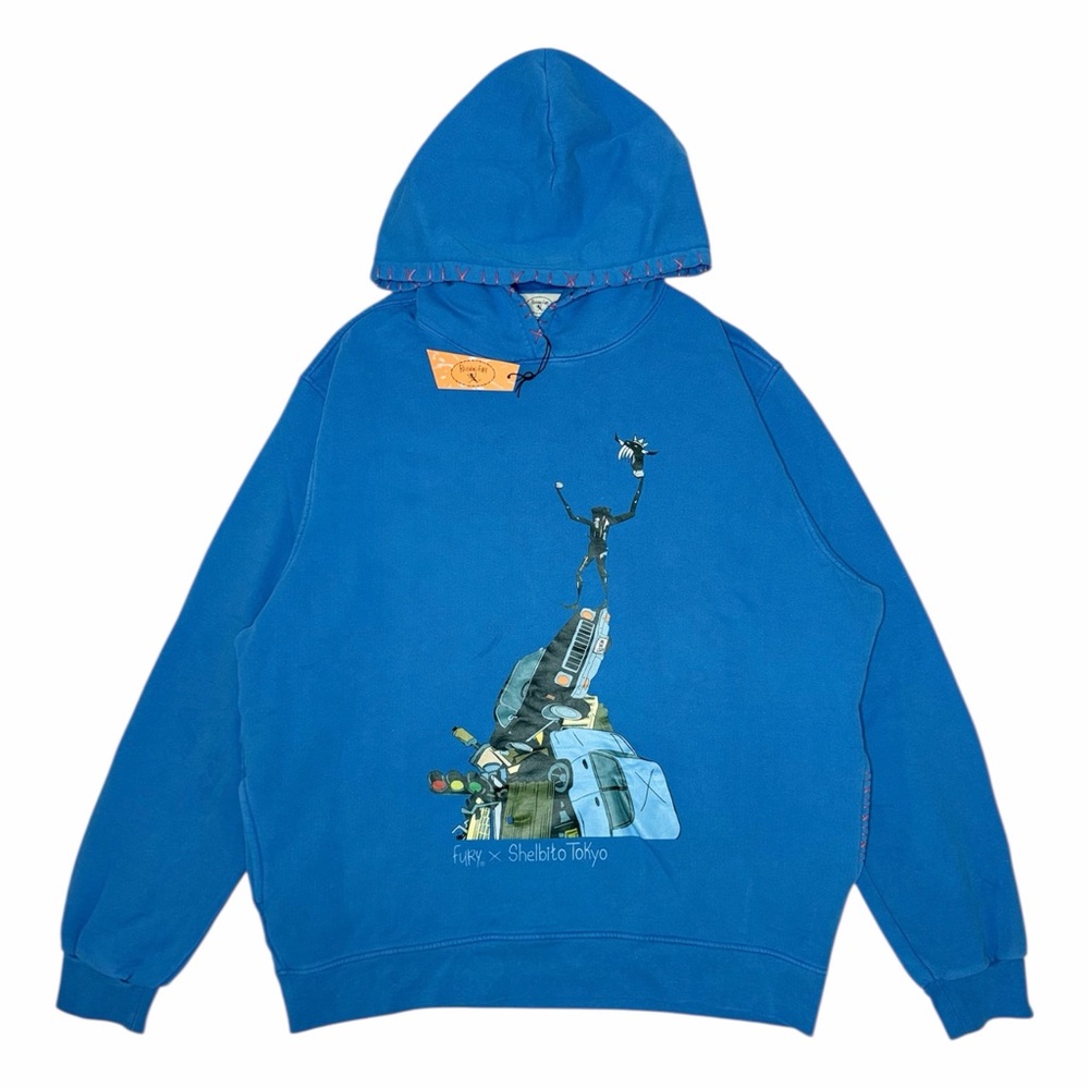 Reining fury Blue Men's heavyweight hoodie size 2xl